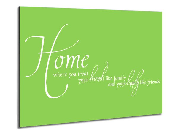 Family Quote Home Family Friends Lime Green