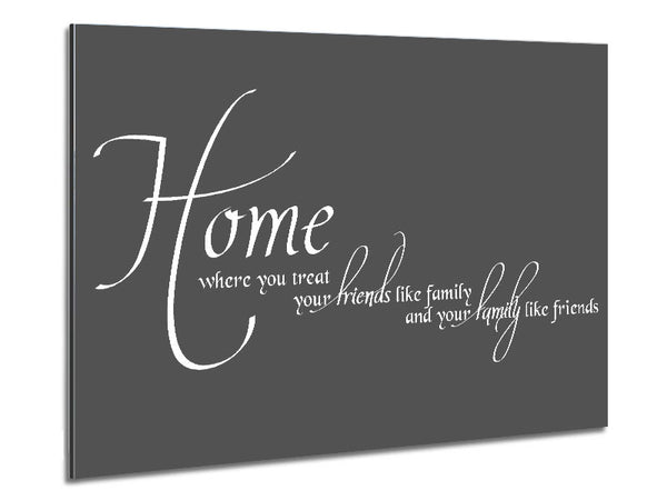 Family Quote Home Family Friends Grey