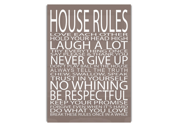 House Rules Love Each Other Beige