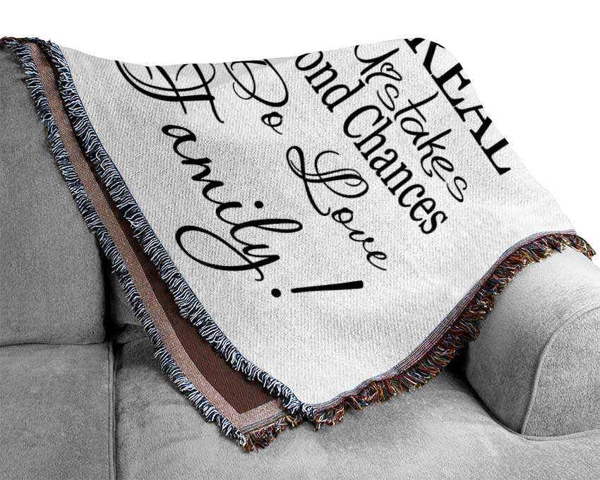 Family Quote In Our Home We Do Family Woven Blanket