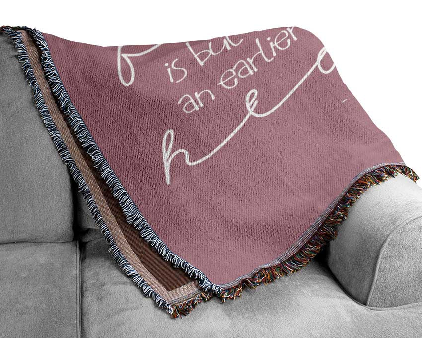 Famous Quote George Bernard Shaw A Happy Family Pink Woven Blanket