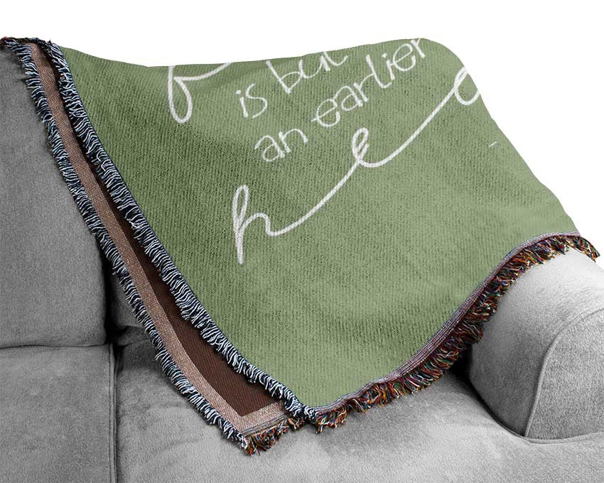 Famous Quote George Bernard Shaw A Happy Family Lime Green Woven Blanket