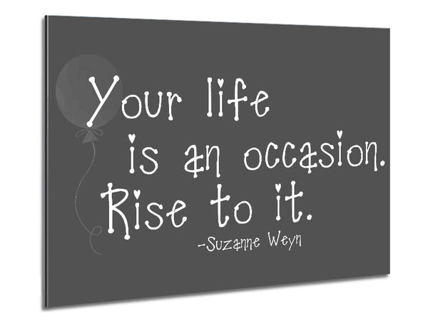 Suzanne Weyn Your Life Is An Occasion Grey