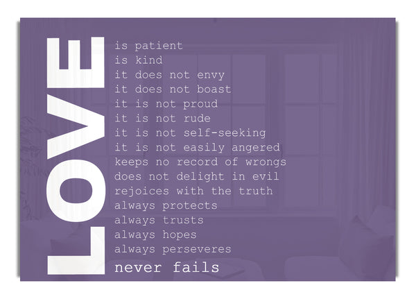 Love Never Fails Lilac