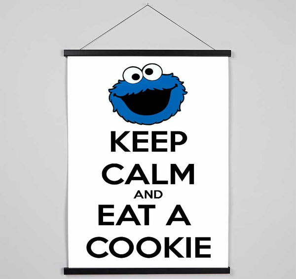 Kitchen Quote Keep Calm And Eat A Cookie Hanging Poster - Wallart-Direct UK