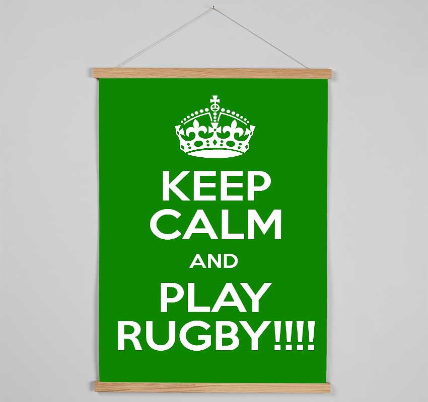 Keep Calm Rugby Hanging Poster - Wallart-Direct UK