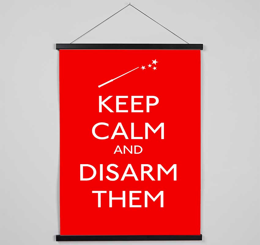 Keep Calm Disarm Them Hanging Poster - Wallart-Direct UK