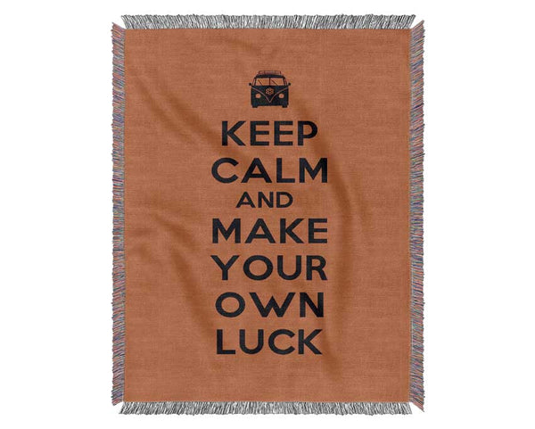 Keep Calm Luck Woven Blanket