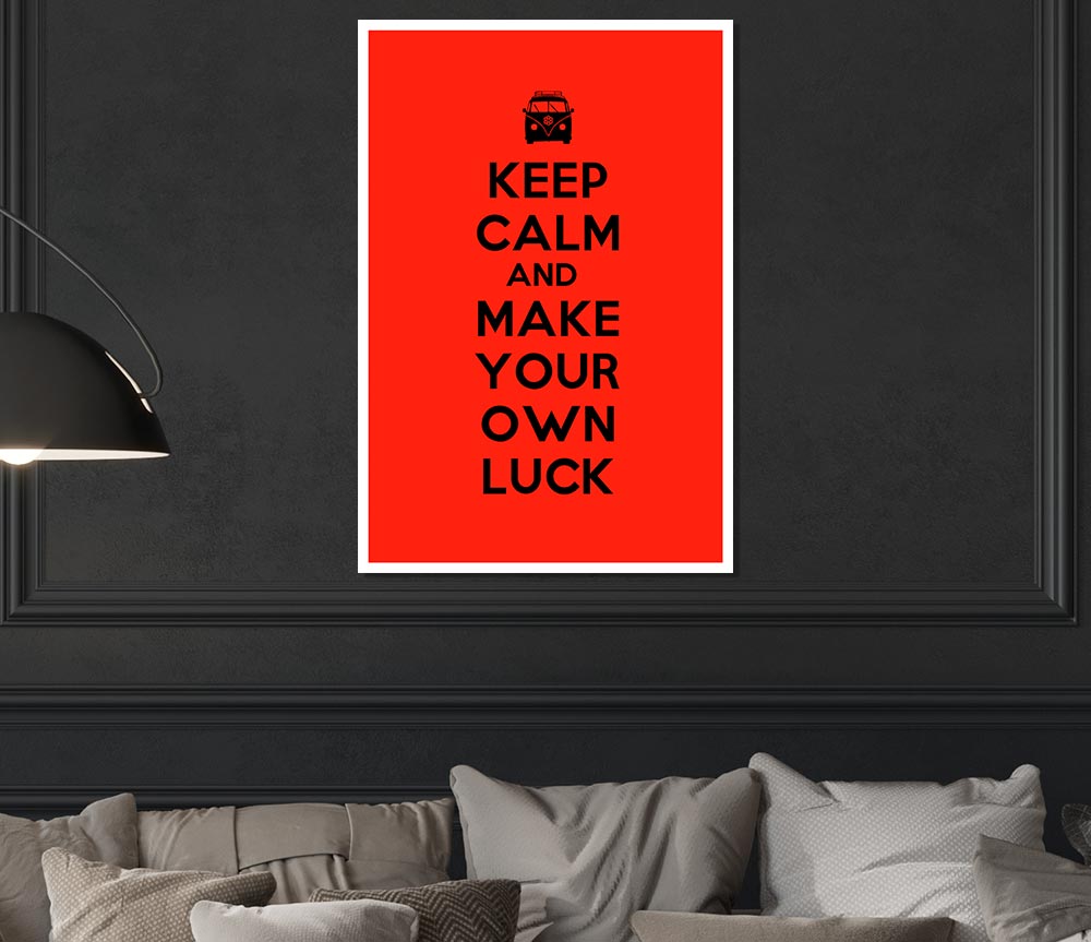 Keep Calm Luck Print Poster Wall Art