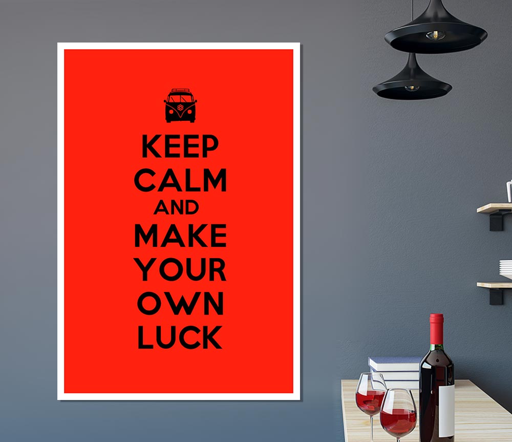 Keep Calm Luck Print Poster Wall Art