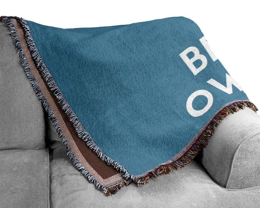 Keep Calm Be Your Own Boss Woven Blanket