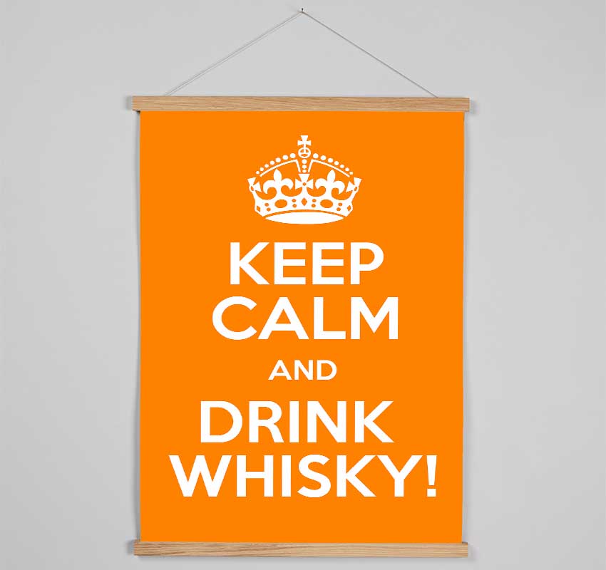 Kitchen Quote Keep Calm Whisky Hanging Poster - Wallart-Direct UK