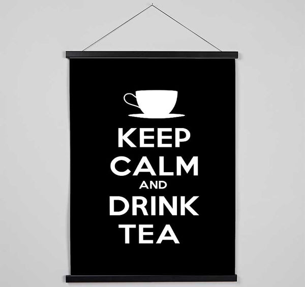 Kitchen Quote Keep Calm Drink Tea Hanging Poster - Wallart-Direct UK