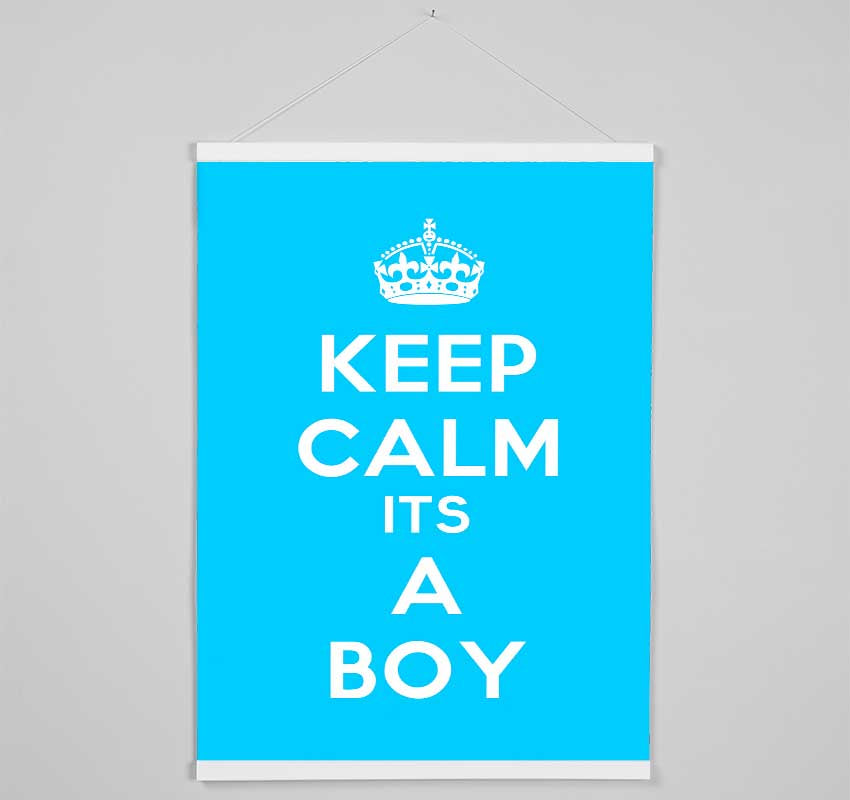 Nursery Quote Keep Calm Its A Boy Hanging Poster - Wallart-Direct UK