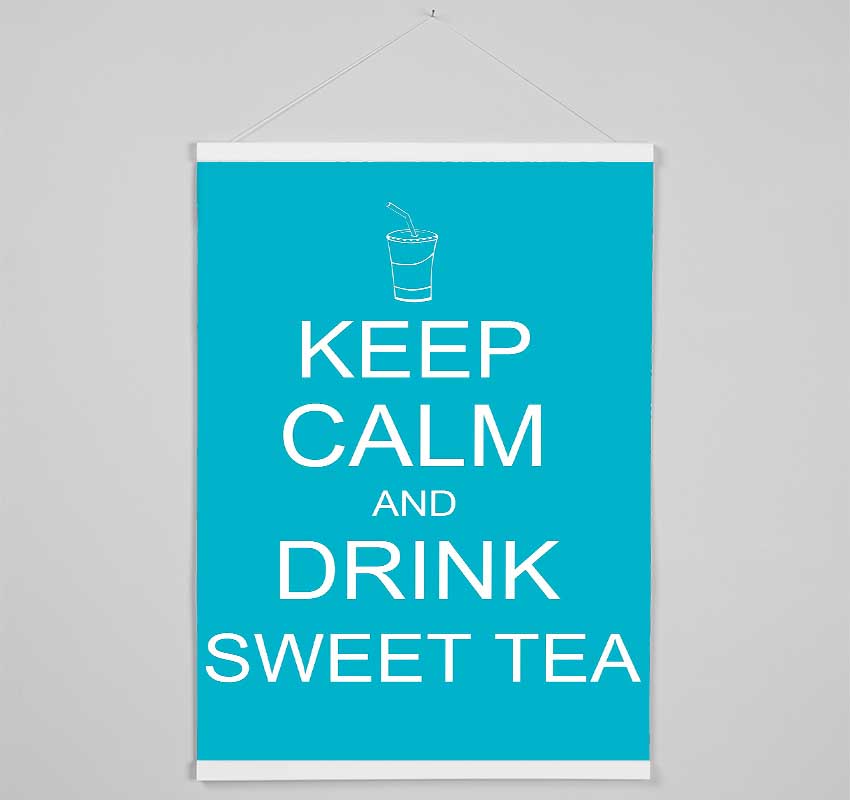 Kitchen Quote Keep Calm Sweet Tea Hanging Poster - Wallart-Direct UK