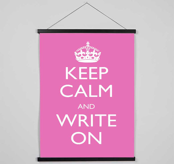 Keep Calm Write On Hanging Poster - Wallart-Direct UK