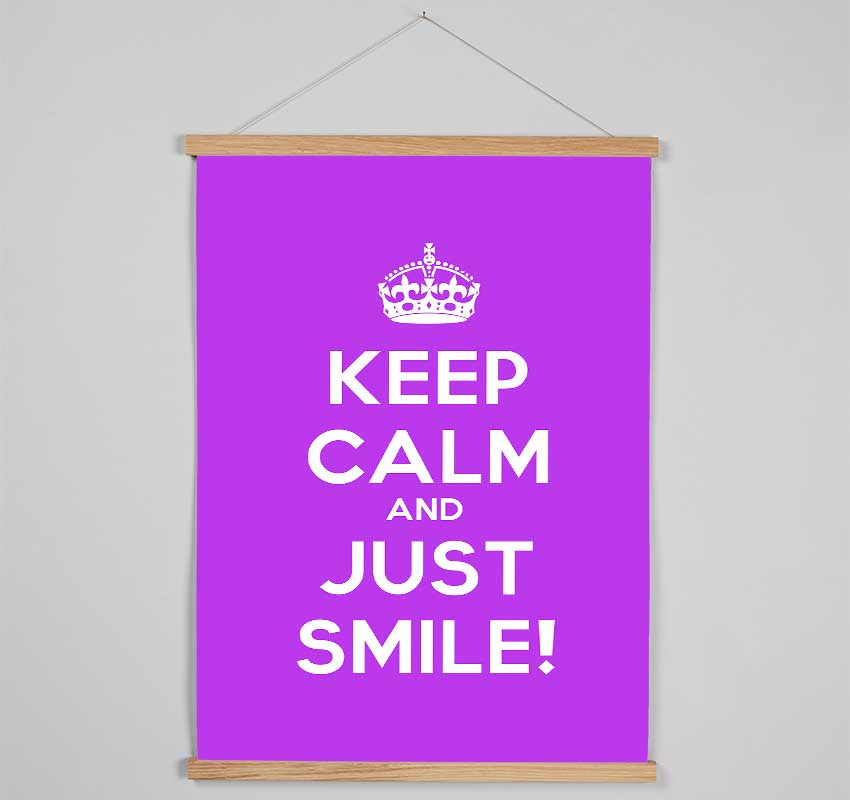 Keep Calm Smile Hanging Poster - Wallart-Direct UK