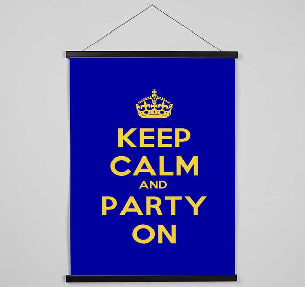 Keep Calm Party On Hanging Poster - Wallart-Direct UK