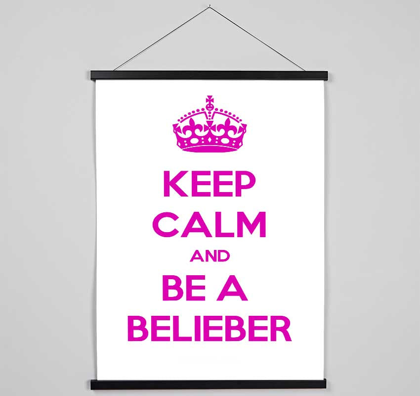 Music Quote Keep Calm Justin Bieber Hanging Poster - Wallart-Direct UK