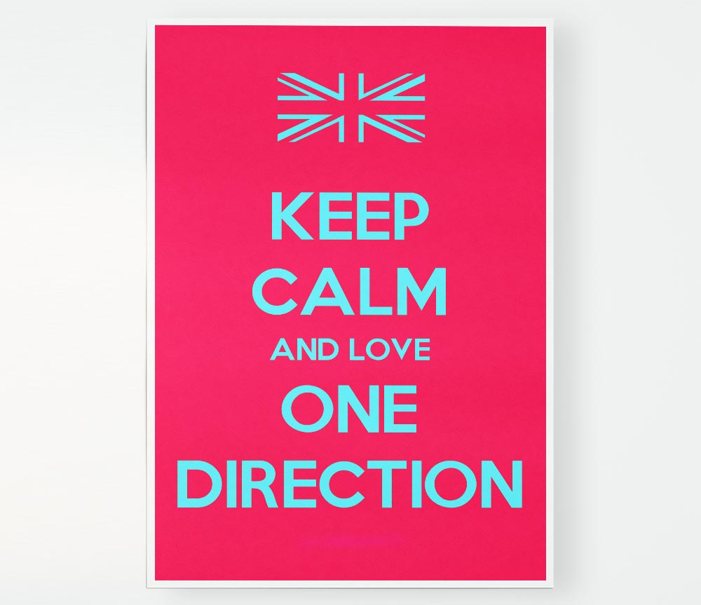 Keep Calm One Direction Print Poster Wall Art