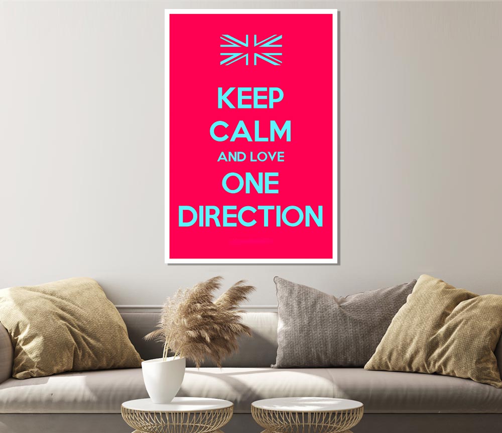 Keep Calm One Direction Print Poster Wall Art