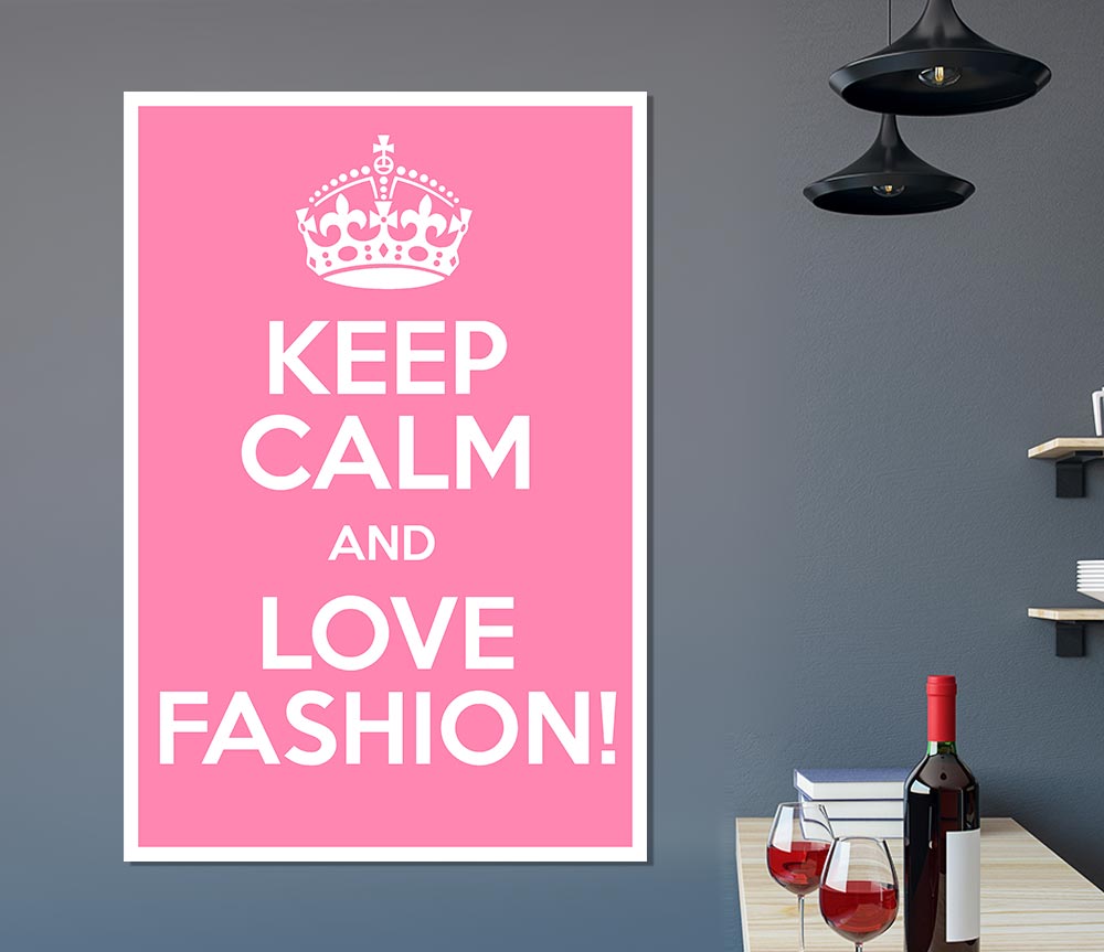 Girls Room Quote Keep Calm Fashion Print Poster Wall Art