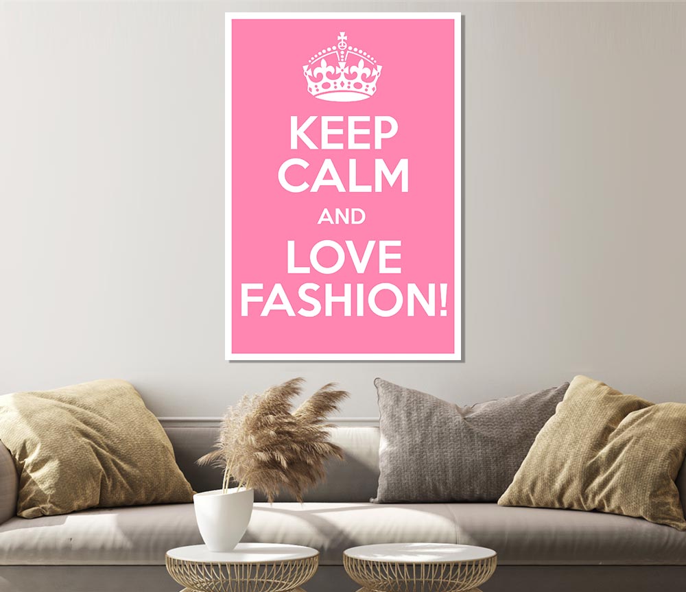 Girls Room Quote Keep Calm Fashion Print Poster Wall Art