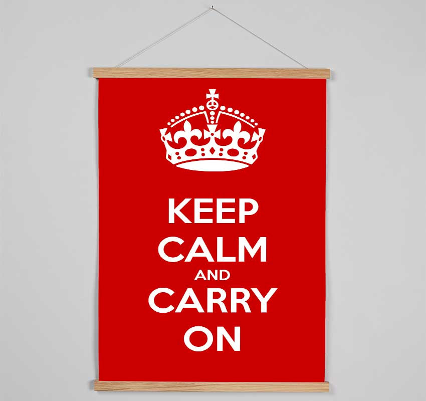 Keep Calm And Carry On Hanging Poster - Wallart-Direct UK