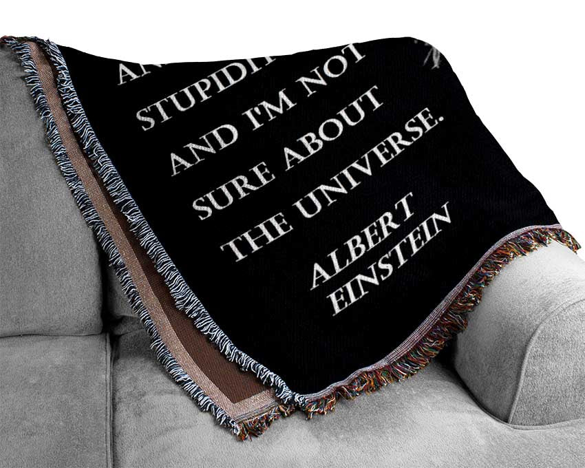 Motivational Quote Albert Einstein The Universe Woven Blanket