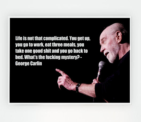 Funny Quote George Carlin Print Poster Wall Art