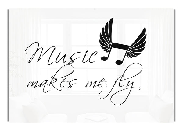 Music Makes Me Fly White