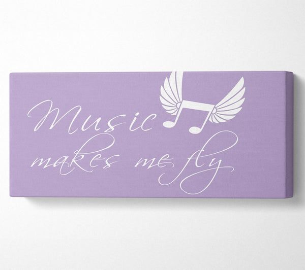 Boys room Quote Music Makes Me Fly Lilac