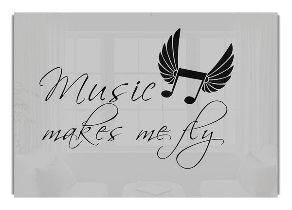 Music Makes Me Fly Grey