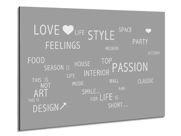 Love Quote Love Life Grey White