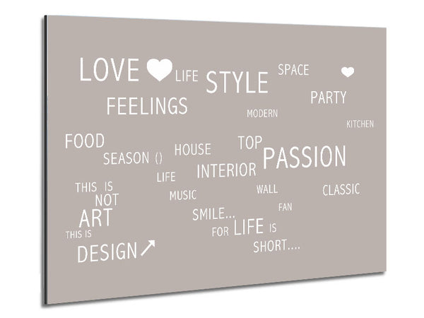 Love Quote Love Life Beige