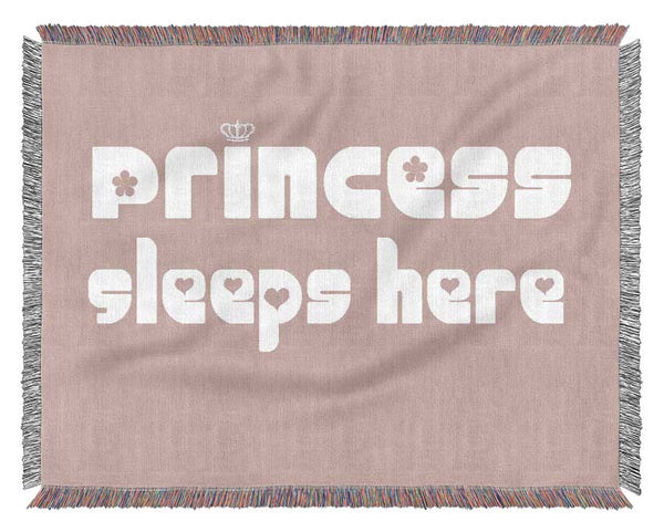 Princess sleeps 2 Vivid Pink Woven Blanket