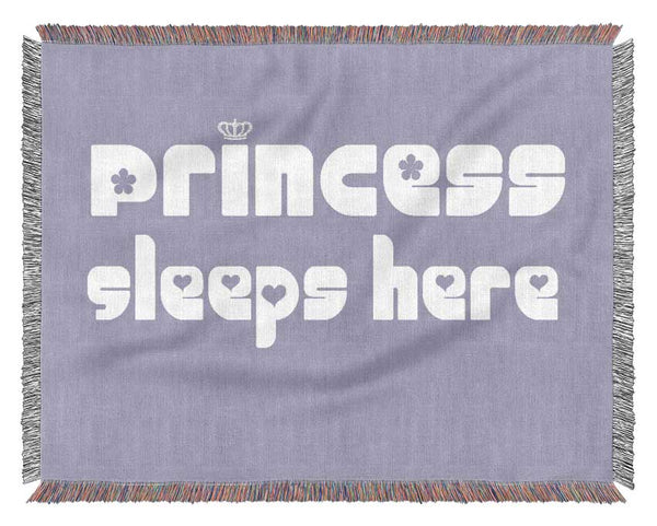 Princess sleeps 2 Lilac Woven Blanket