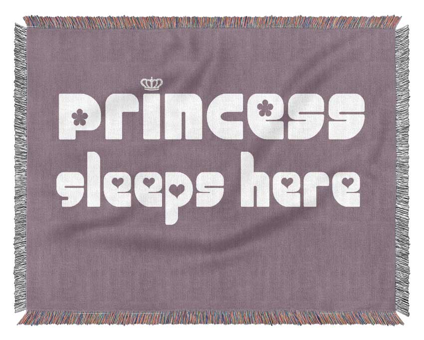 Princess sleeps 2 Dusty Pink Woven Blanket