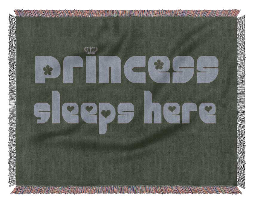 Princess sleeps 2 Chocolate Woven Blanket