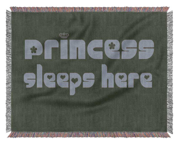 Princess sleeps 2 Chocolate Woven Blanket