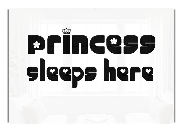 Princesss Sleeps Here 2 White