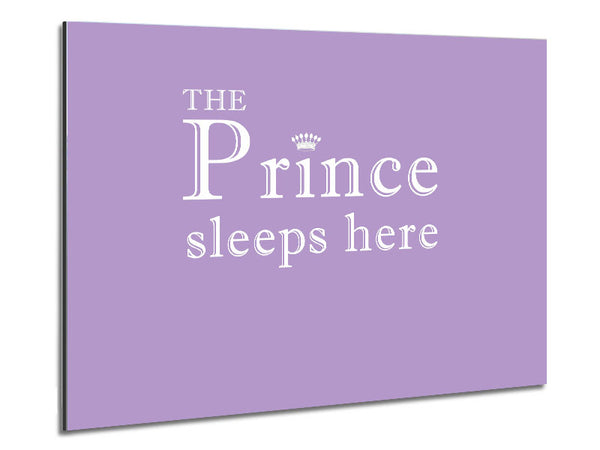 Nursery Quote The Prince Sleeps Here Lilac