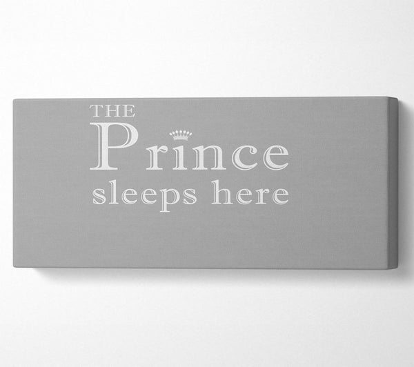 Boys room Quote The Prince Sleeps Here Grey White