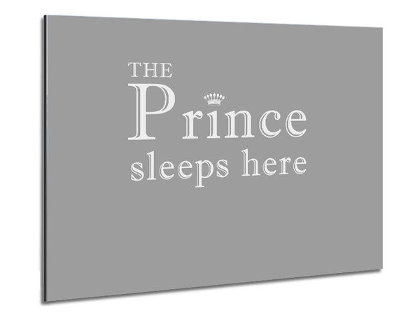 Boys room Quote The Prince Sleeps Here Grey White