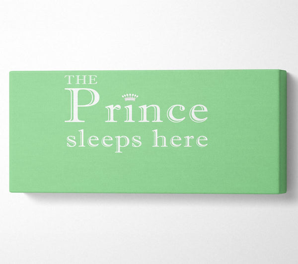 Boys room Quote The Prince Sleeps Here Green