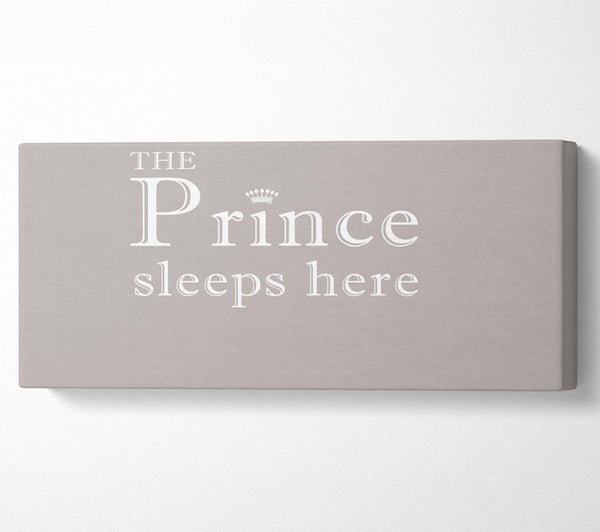 Boys room Quote The Prince Sleeps Here Beige