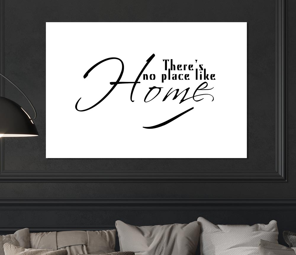 Home Quote Theres No Place Like Home White Print Poster Wall Art