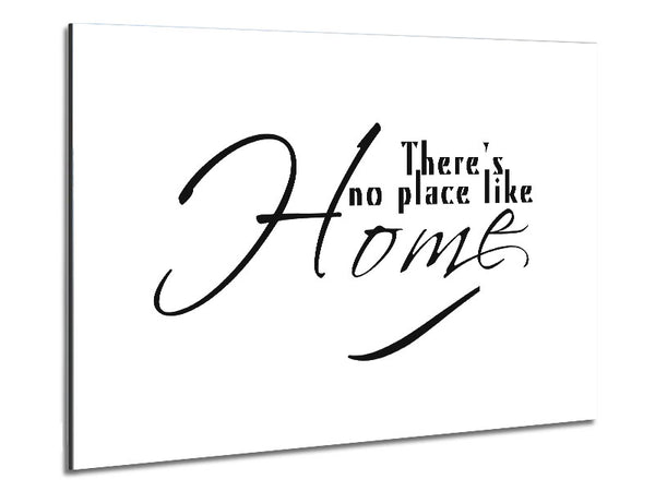 Home Quote Theres No Place Like Home White