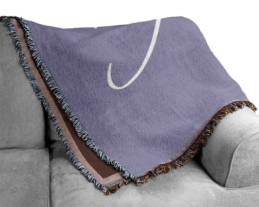 Home Quote Theres No Place Like Home Lilac Woven Blanket