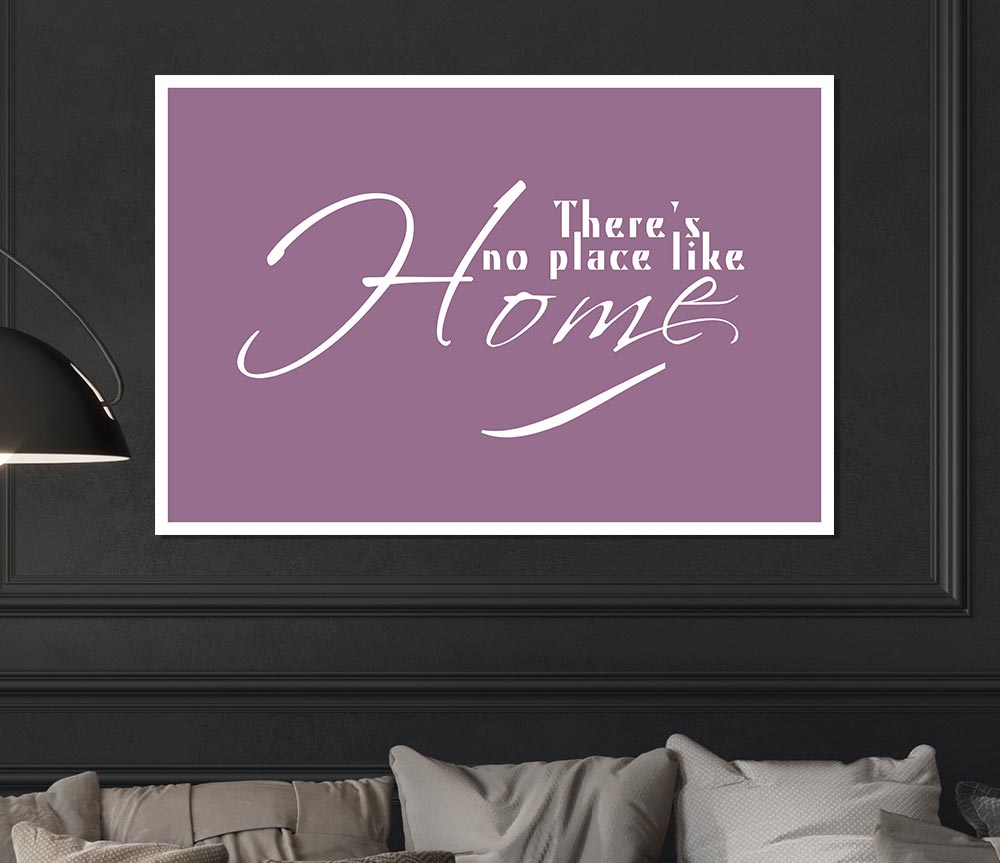 Home Quote Theres No Place Like Home Dusty Pink Print Poster Wall Art